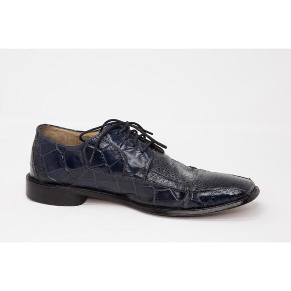 Men\'s Stacy Adams Vintage Blue Genuine Snake Dress Loafer Shoes Sz 9.5 M
